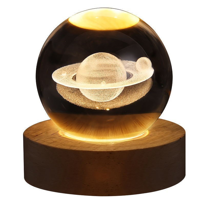 3D Galaxy Crystal Ball Night Light