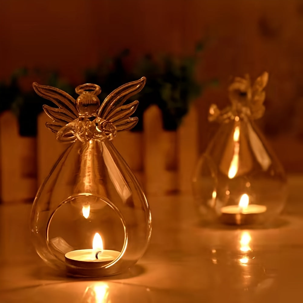 Angel Glass Tea Light Holder