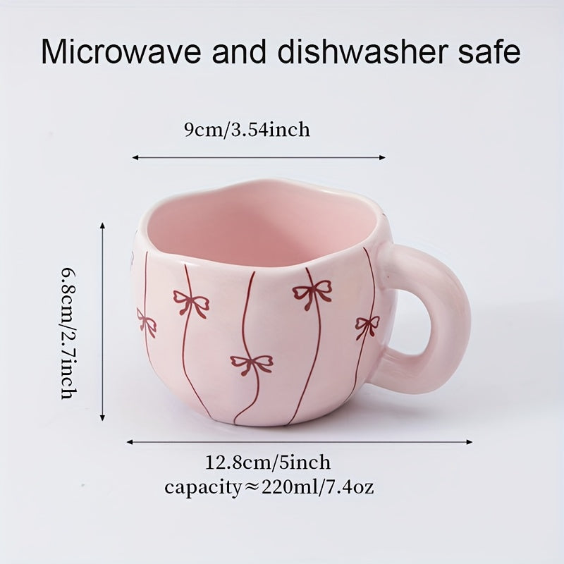 YUMIPLUS 74oz Insulated Pink Bow Mug