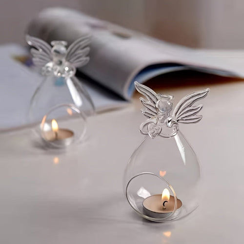 Angel Glass Tea Light Holder