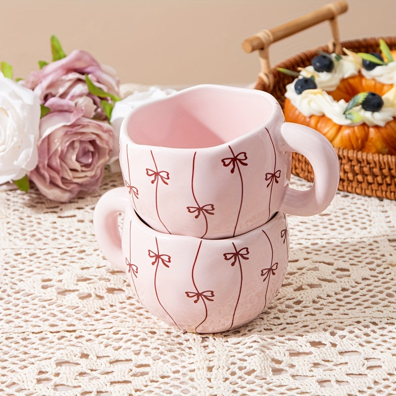 YUMIPLUS 74oz Insulated Pink Bow Mug