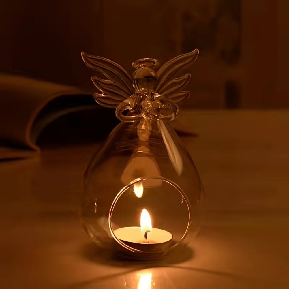 Angel Glass Tea Light Holder