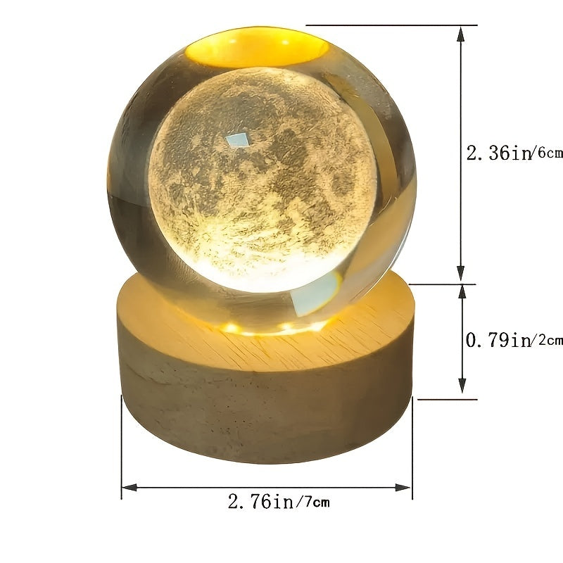 3D Galaxy Crystal Ball Night Light