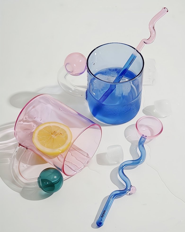 Hand Blown Lollipop Mugs