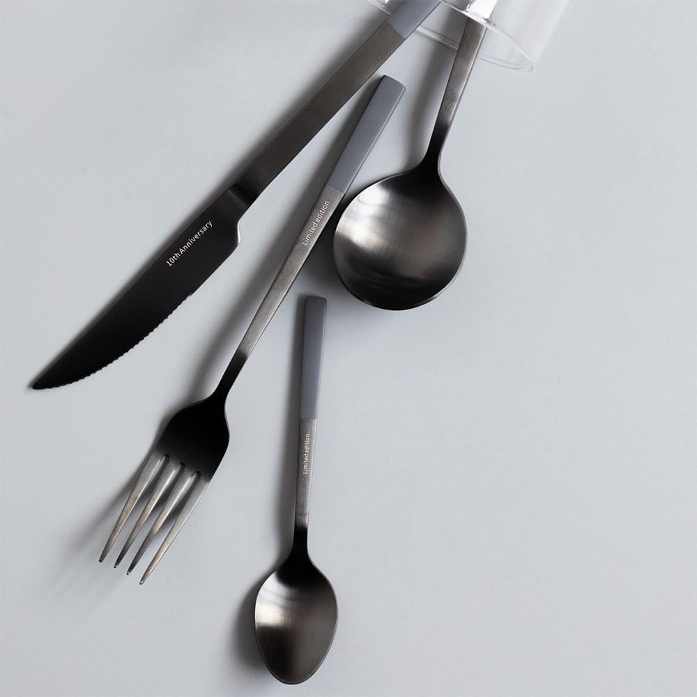 Modern Nordic Matte Black Stainless Flatware Set