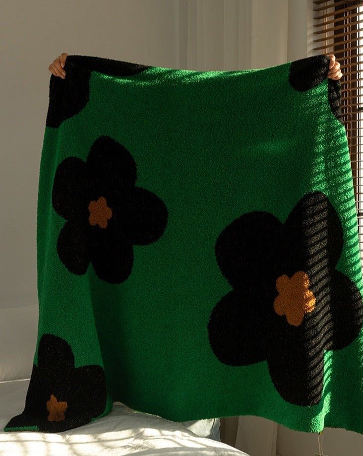 Ultra Soft Microfiber Sunflower Pattern Throw Blanket